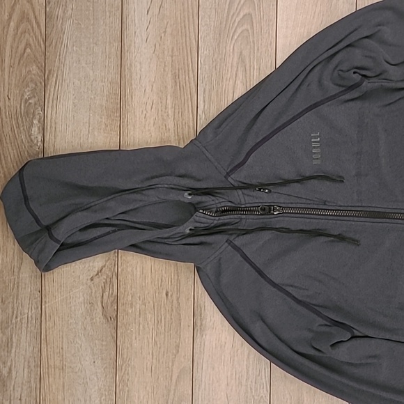NOBULL Grey Full Zip Hooded Blend Womens Sz Small Athletic‎ Casual Jacket - Picture 1 of 9